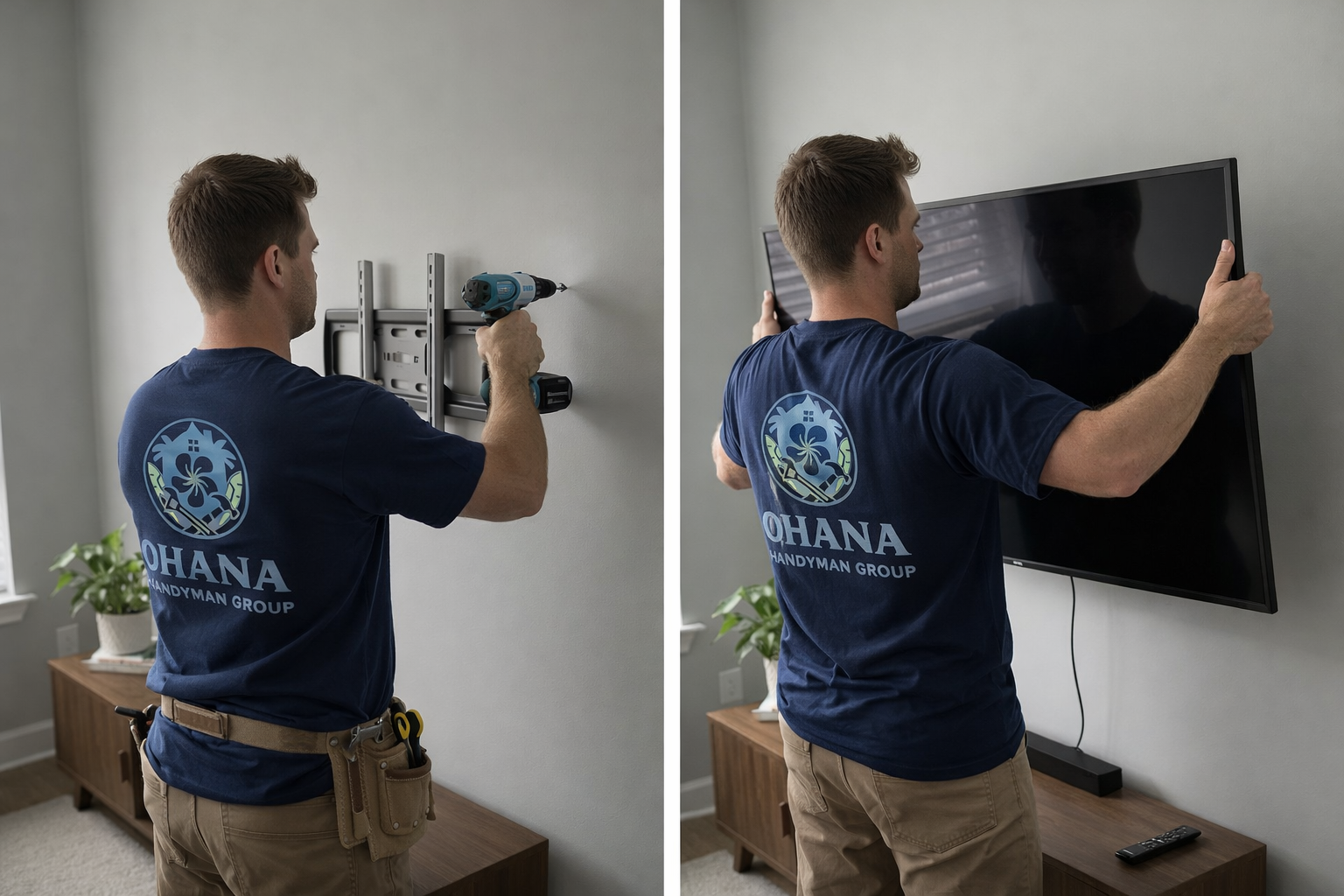 TV Mounting (No Wire Conceal) - Professional TV mounting with secure installation